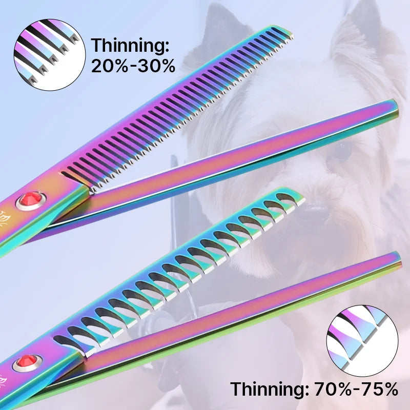 Fenice Dog Grooming Scissors Stainless Steel 9Cr Home Use Set