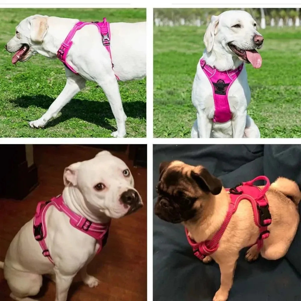 NONECN Reflective Adjustable Dog Harness Chest Strap Breathable Vest
