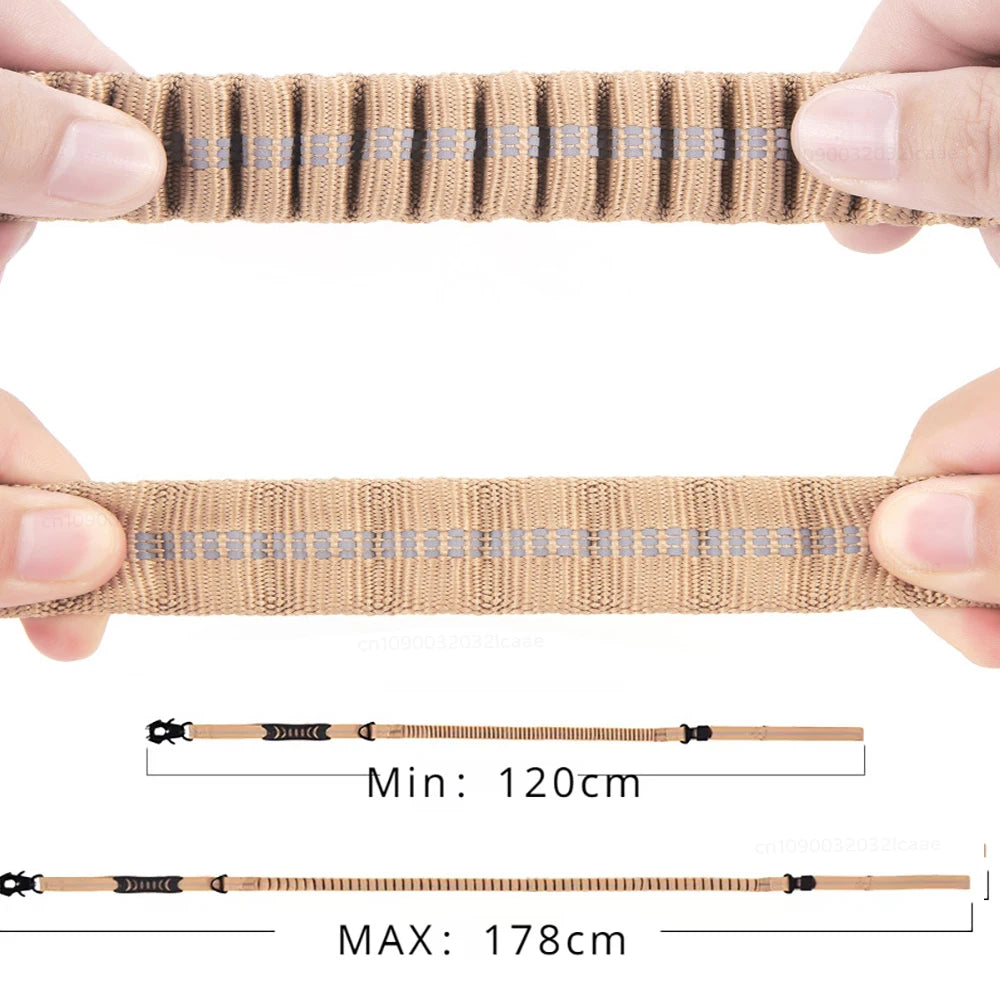 Reflective Shock Absorbing Pet Leash For Large Dogs Car Seatbelt