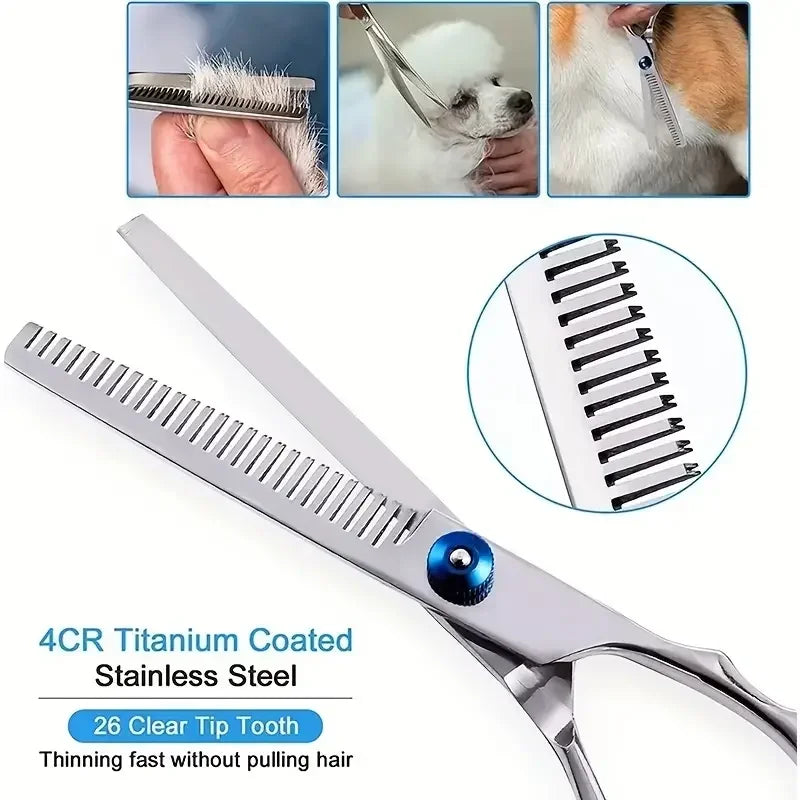 Professional Dog Grooming Scissors With Round Head Stainless Steel