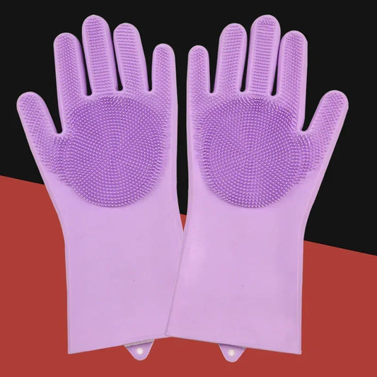 Silicone Pet Grooming Cleaning Gloves For Dogs And Cats