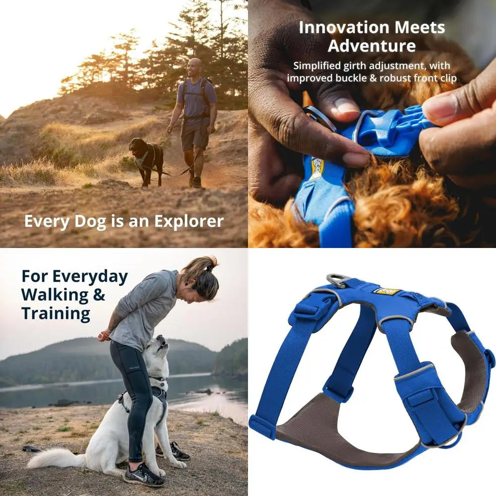 Reflective Padded Dog Harness With Dual Clip Adjustable