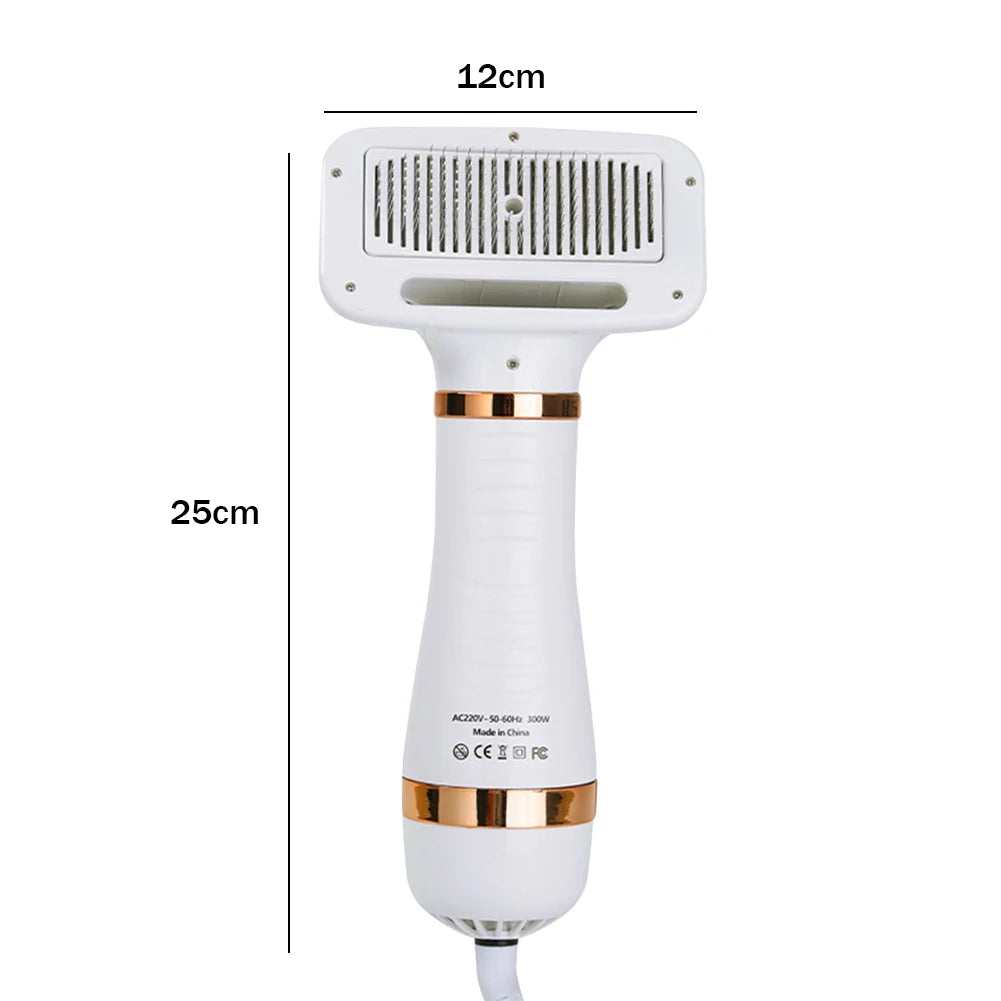Shunmaii 2-In-1 Portable Pet Hair Grooming Dryer Comb