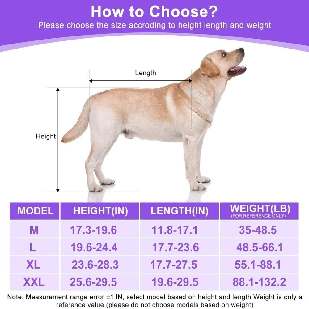 Dog Wheelchair for Back Legs Lightweight Aluminum Alloy Large Dogs