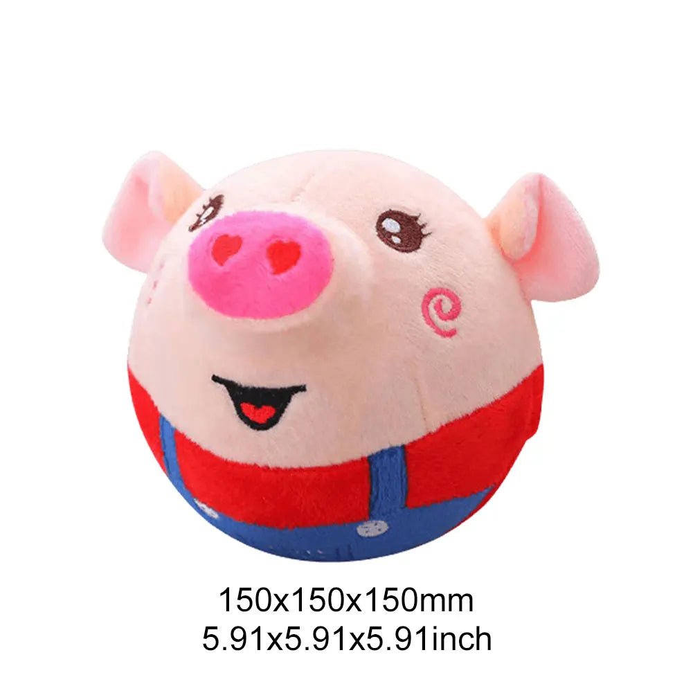 Cartoon Pig Active Moving Plush USB Rechargeable Interactive Dog Toy
