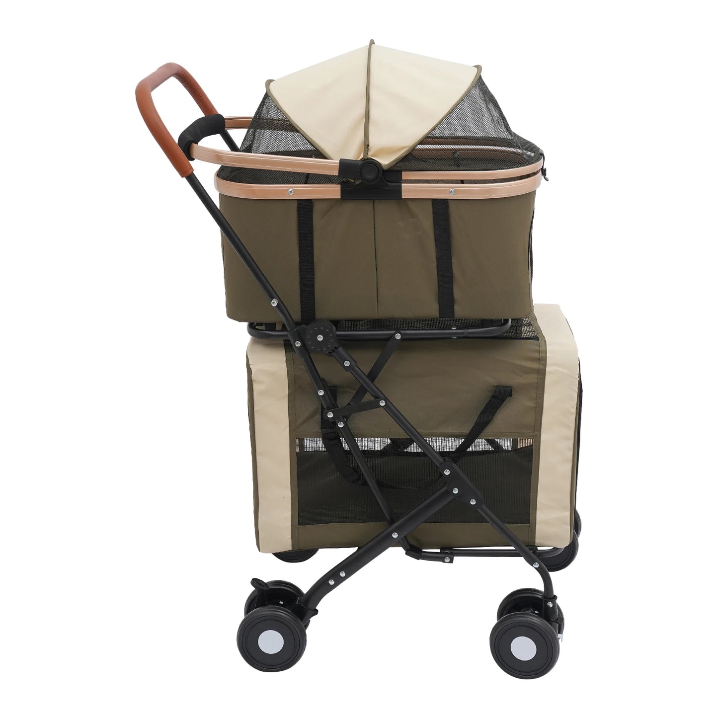 3-In-1 Multifunctional Pet Stroller With Two Carriers For Dogs