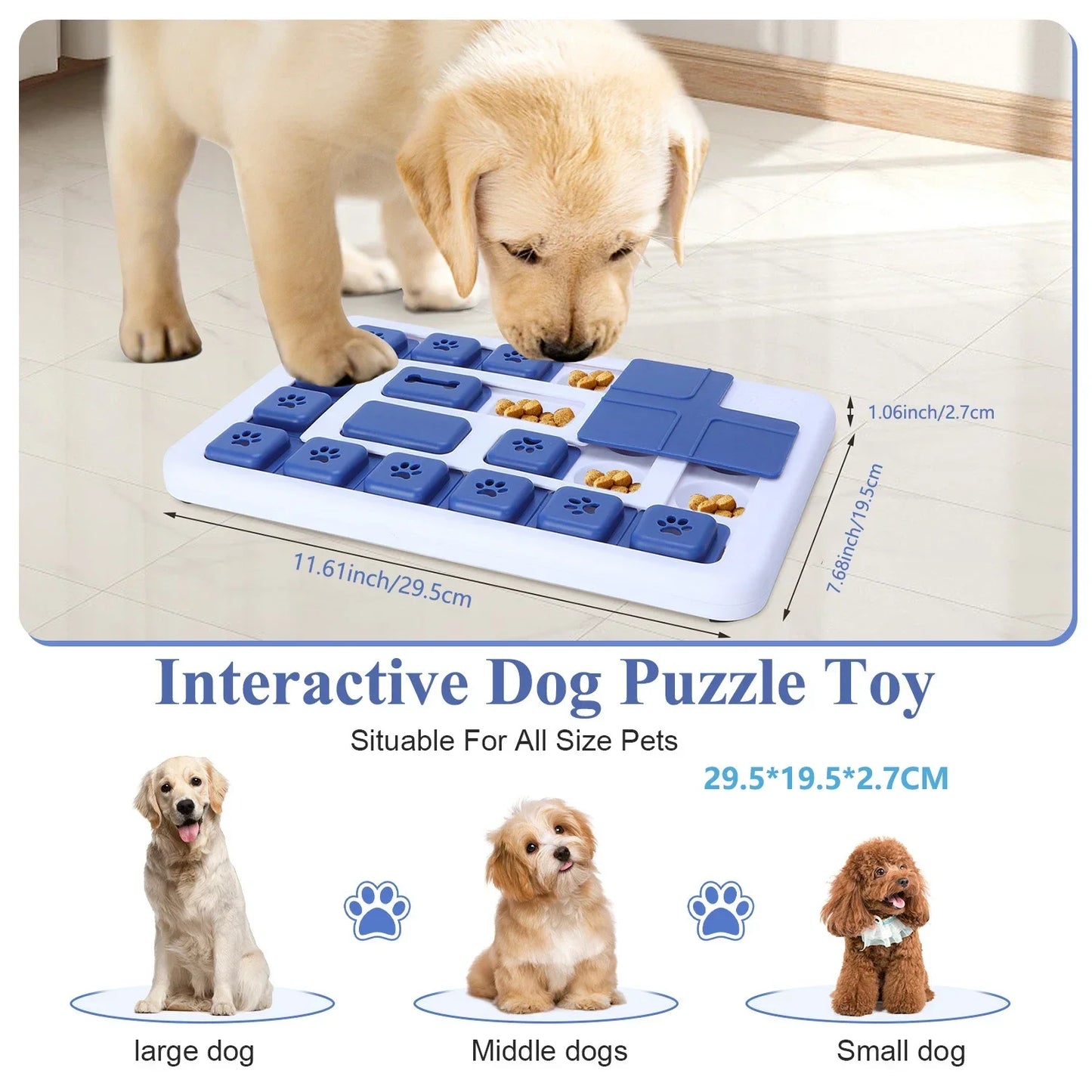 Interactive Dog Toys For Puppies Training Enrichment Puzzle Toys Wooden
