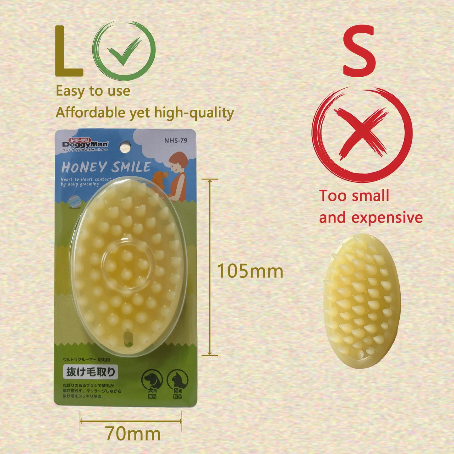 YTYIN Dog Cat Massage Brush Silicone Slicker Comb for Pets