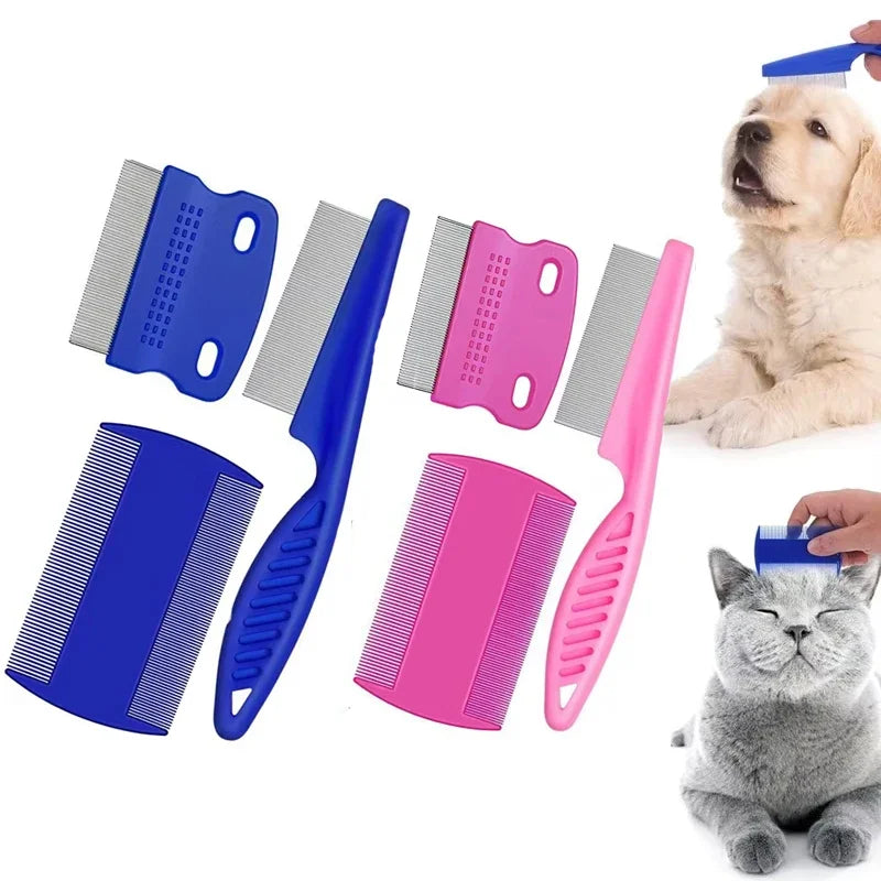 Cat Flea Comb Set 3 Pieces Pet Grooming Tools Essentials