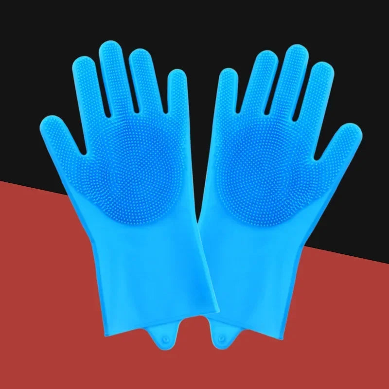 Silicone Pet Grooming Cleaning Gloves For Dogs And Cats