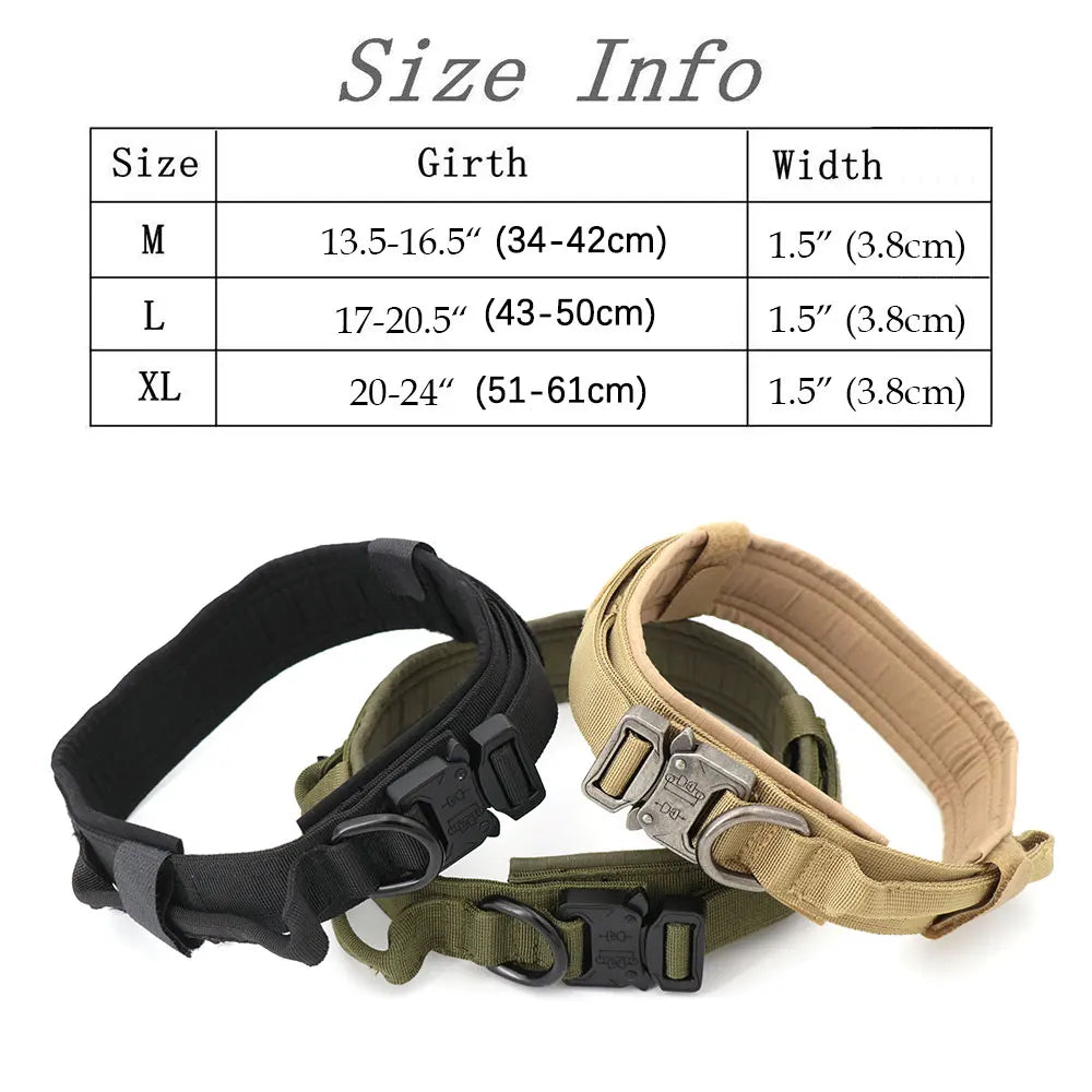 PETRAVELCN Dog Training Collar Adjustable Tactical Leash Set With Handle