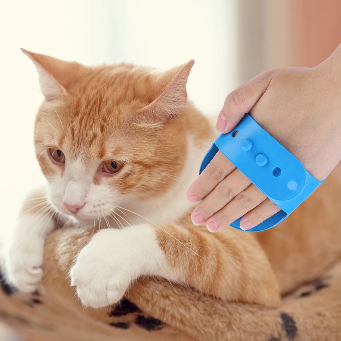 APWIKOGER 6 Piece Grooming Kit Silicone Dog Bath Brush Gloves