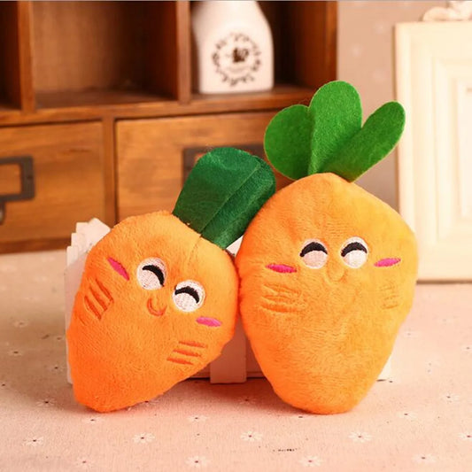 Benepaw 3 Pack Carrot Plush Squeaky Dog Toys For Pets